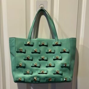Kate Spade Janis Bow Terrace Mint Tote, EUC